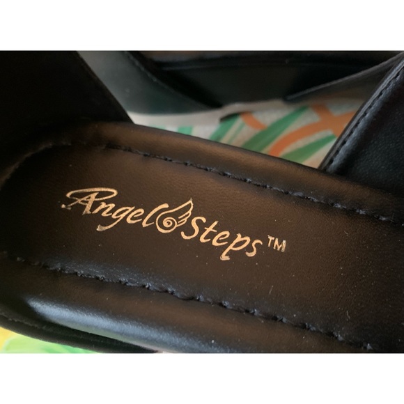 Angel Steps Women’s Sandals 8 W Black Ankle Gladiator Style - Picture 2 of 10